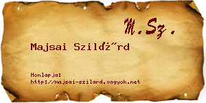 Majsai Szilárd névjegykártya