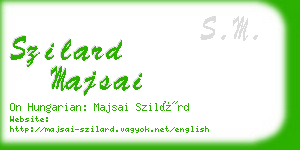 szilard majsai business card